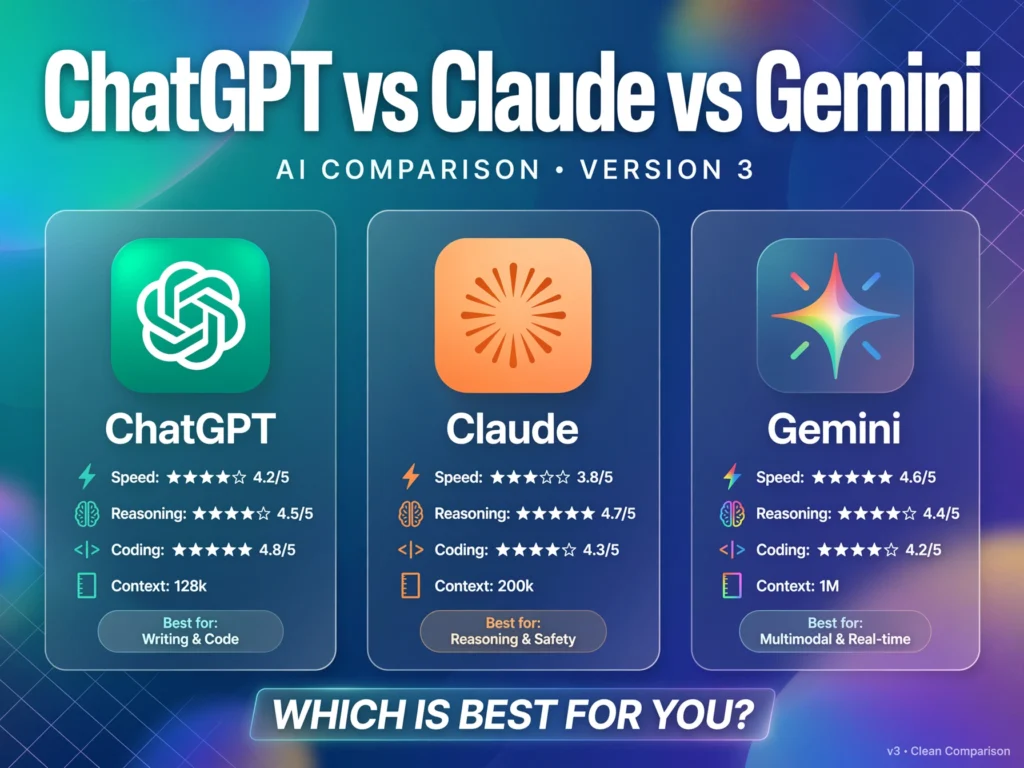 ChatGPT vs Claude vs Gemini