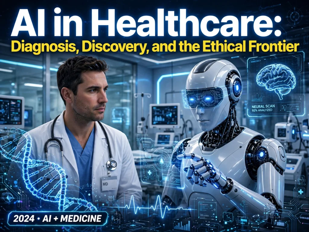AI in Healthcare: Diagnosis, Discovery, and the Ethical Frontier